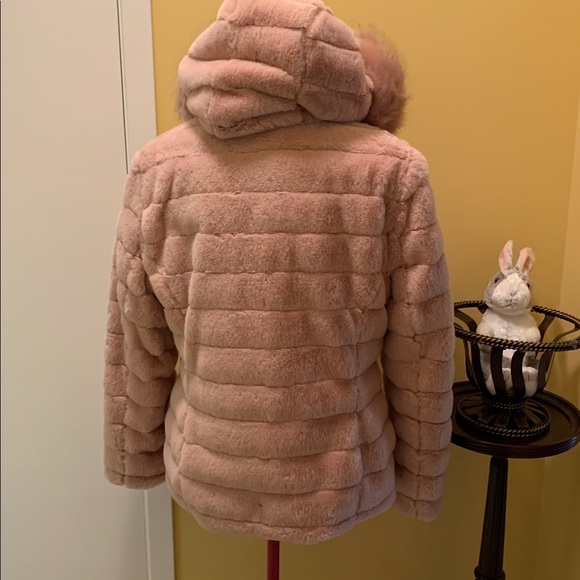 Women's Reversible Faux Fur Hooded Front Zipper Puff Jacket for Women NWOT - Picture 6 of 10